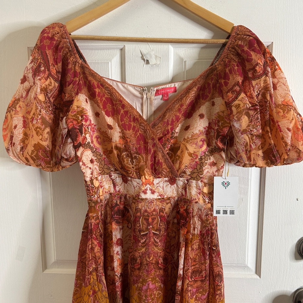 NWT Flying Tomato For Good Woven Midi Dress size S Boho Cottagecore Festival - Picture 4 of 14